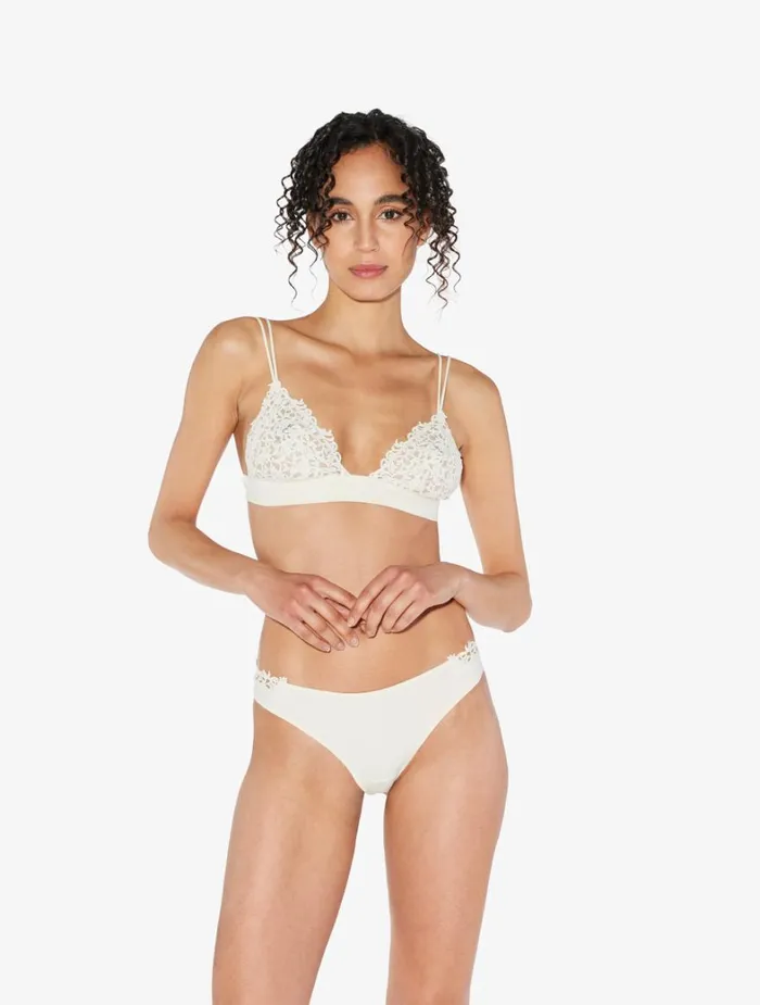 La Perla Offwhite Triangle Bra With Macram Women Triangle