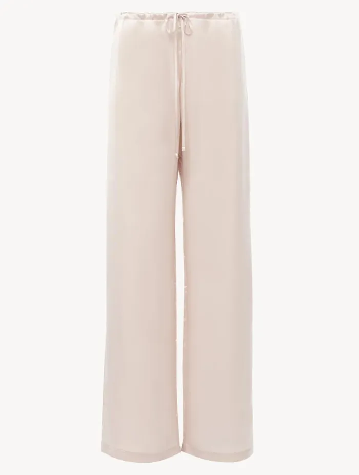 La Perla Rose Beige Silk Trousers Women Pajamas