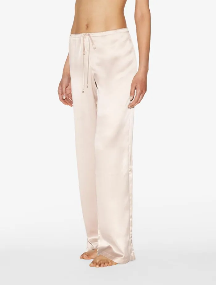 La Perla Rose Beige Silk Trousers Women Pajamas