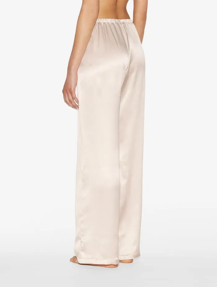 La Perla Rose Beige Silk Trousers Women Pajamas