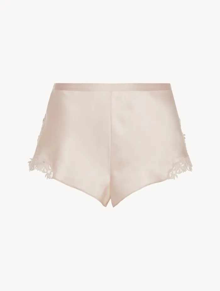 La Perla Rose Beige Sleep Shorts With Macram Frastaglio Women Pajamas