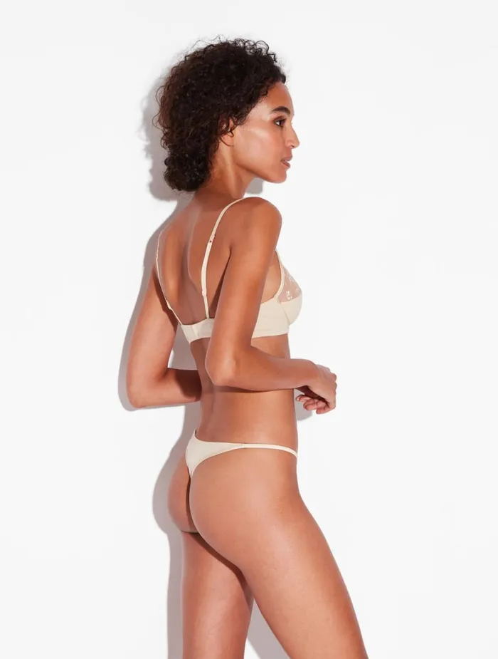La Perla Underwired Bra In Halo And Ivory Nude With Embroidered Tulle Women Underwired