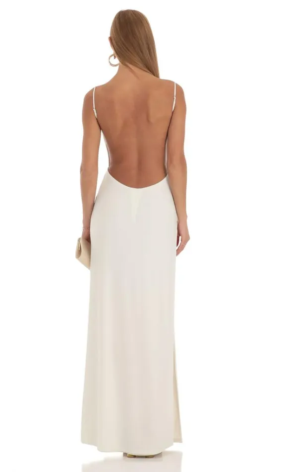 Lace Maxi Dress Ivory Women LUCY IN THE SKY Maxi Dresses Lace Maxi Dress Ivory Women LUCY IN THE SKY Maxi Dresses