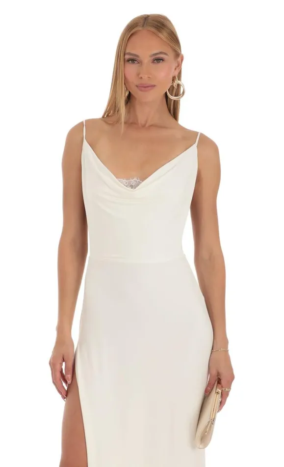 Lace Maxi Dress Ivory Women LUCY IN THE SKY Maxi Dresses Lace Maxi Dress Ivory Women LUCY IN THE SKY Maxi Dresses