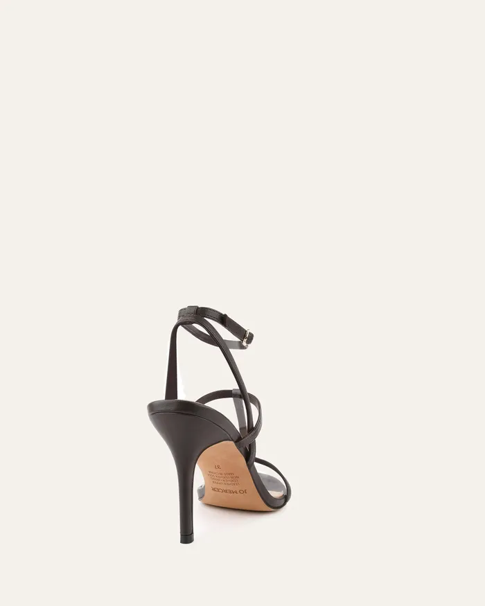 Lacey high heel sandals cacao leather HIGH SANDALS jomercer Women Lacey high heel sandals cacao leather HIGH SANDALS jomercer Women