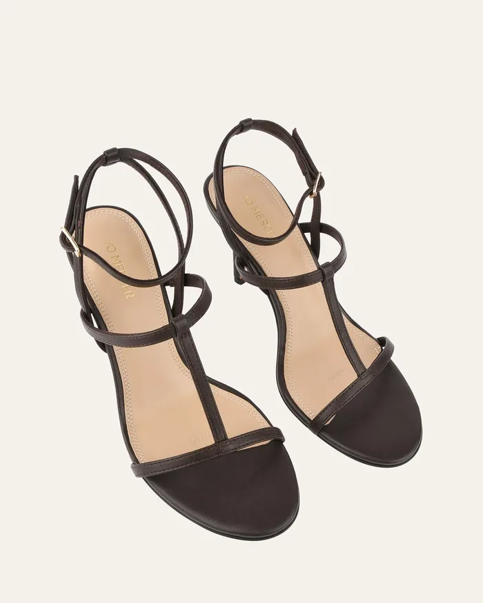 Lacey high heel sandals cacao leather HIGH SANDALS jomercer Women Lacey high heel sandals cacao leather HIGH SANDALS jomercer Women