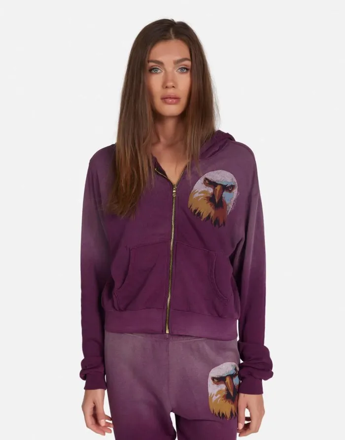 Lachelle Moshi Eagle Head Deep Merlot Ombre Women Lauren Moshi Hoodies