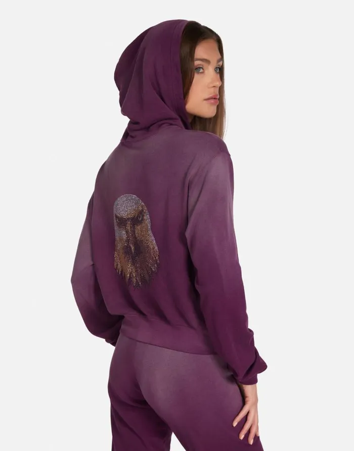 Lachelle Moshi Eagle Head Deep Merlot Ombre Women Lauren Moshi Hoodies