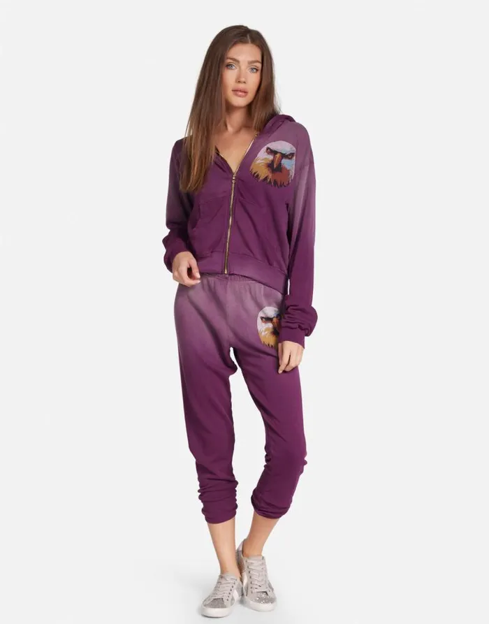 Lachelle Moshi Eagle Head Deep Merlot Ombre Women Lauren Moshi Hoodies