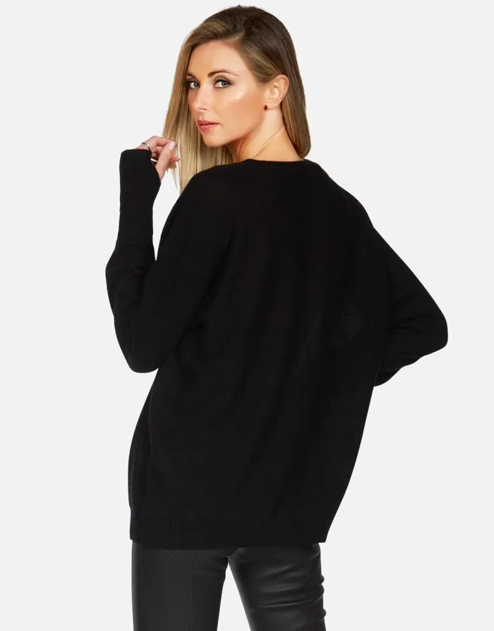 Ladona X Crystal Biting Lip Black Women Lauren Moshi Sweaters and Knits