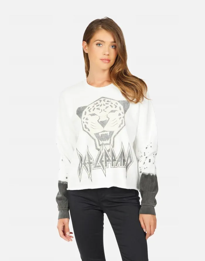Lee Tiger Def Leppard Milkonyx Splatter Women Lauren Moshi Long Sleeve