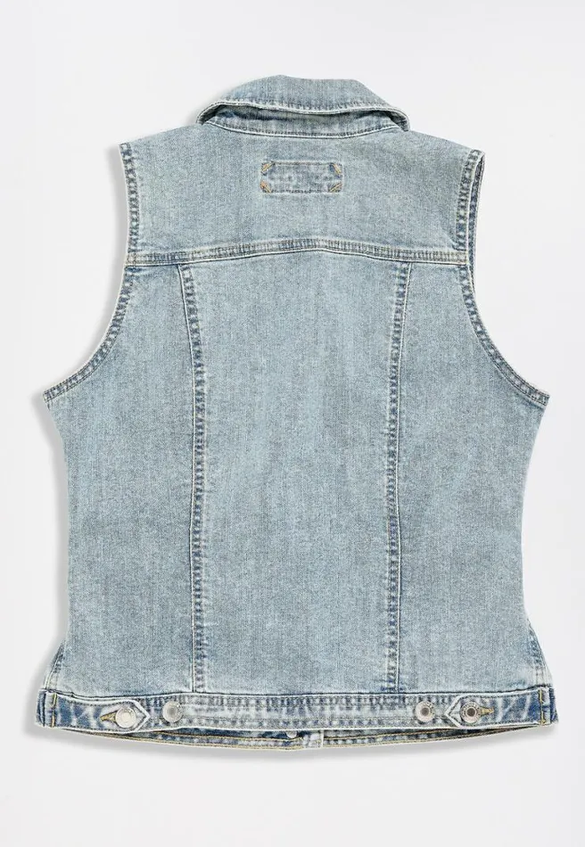 Light Wash Denim Vest Women Maurices Tops