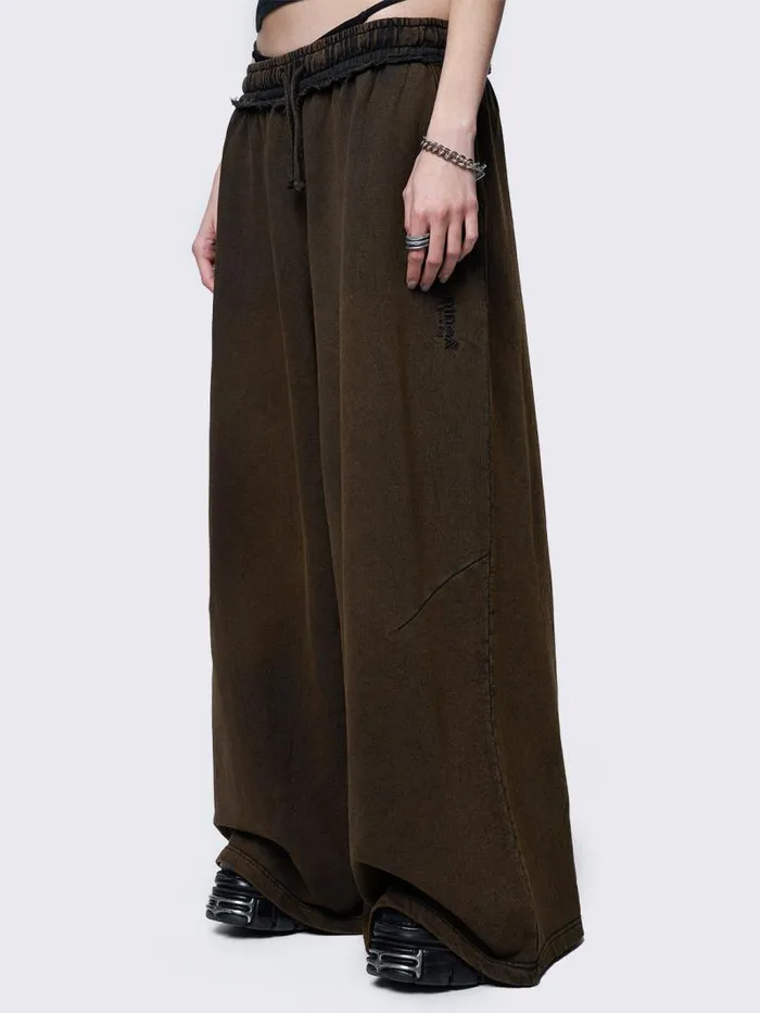 Liv Brown Wash Sweatpants Women Minga London Bottoms