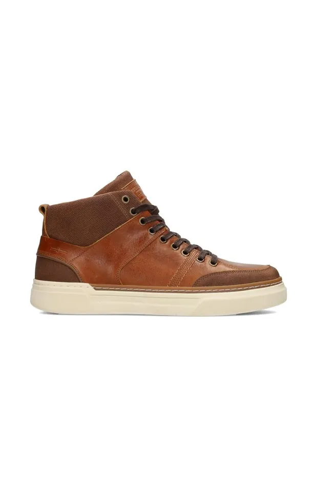 Liverpool Los Angeles Sneakers CITATION LEATHER HIGH TOP SNEAKER Cognac 8211 Mens
