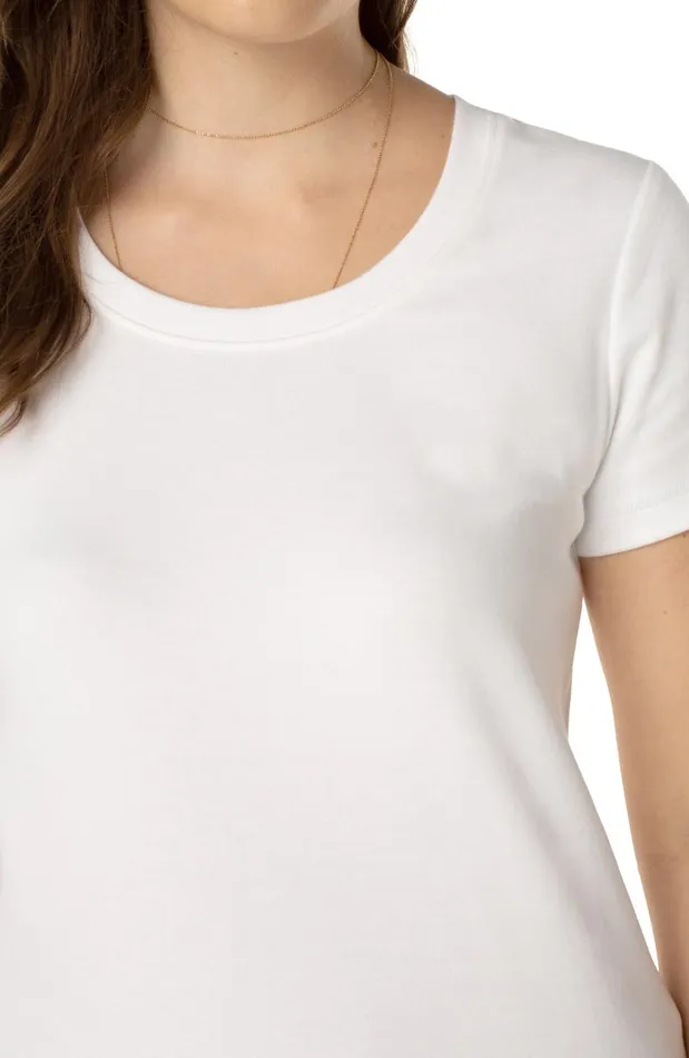 Liverpool Los Angeles Tees SCOOP NECK SHORT SLEEVE TEE White 8211 Womens