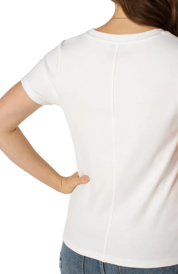 Liverpool Los Angeles Tees SCOOP NECK SHORT SLEEVE TEE White 8211 Womens