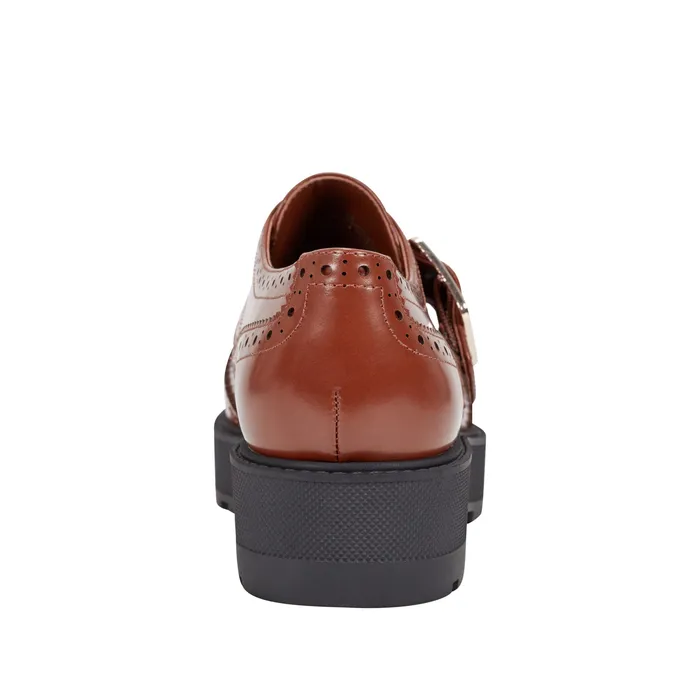 Loafers and Flats Women Marc Fisher Remona Monk Strap Loafer Brown Leather