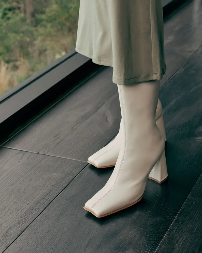LONG BOOTS jomercer Women Rush calf boots off white leather LONG BOOTS jomercer Women Rush calf boots off white leather