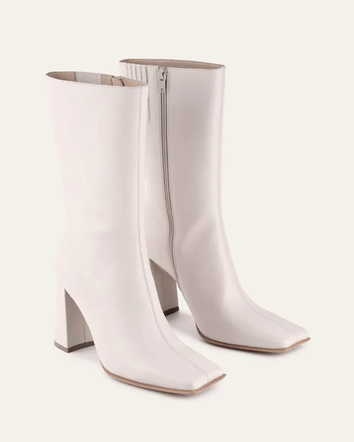 LONG BOOTS jomercer Women Rush calf boots off white leather LONG BOOTS jomercer Women Rush calf boots off white leather