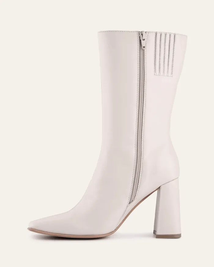 LONG BOOTS jomercer Women Rush calf boots off white leather LONG BOOTS jomercer Women Rush calf boots off white leather