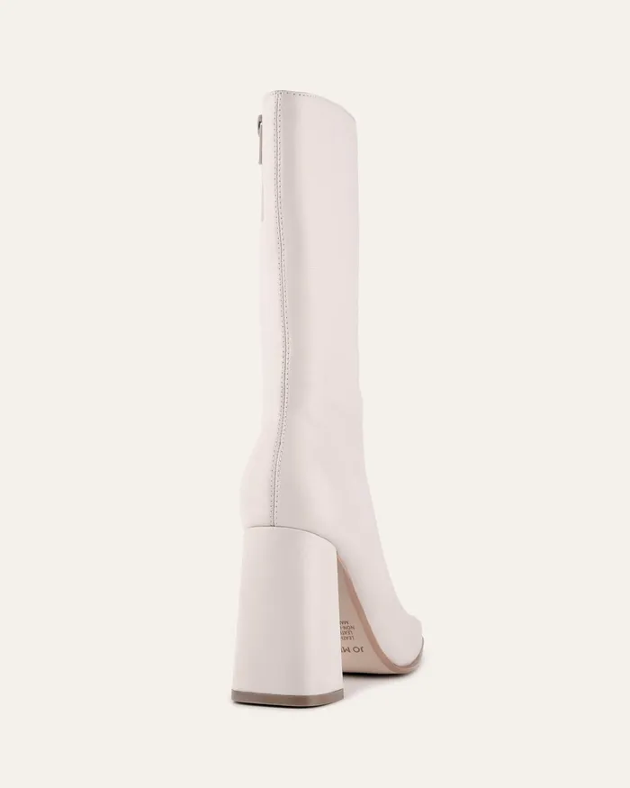 LONG BOOTS jomercer Women Rush calf boots off white leather LONG BOOTS jomercer Women Rush calf boots off white leather