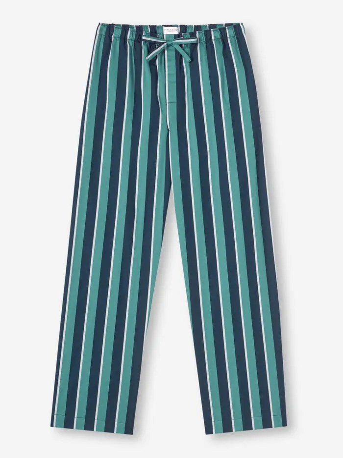 Lounge Pants Men Derek Rose Lounge Pants Royal 221 Cotton Teal