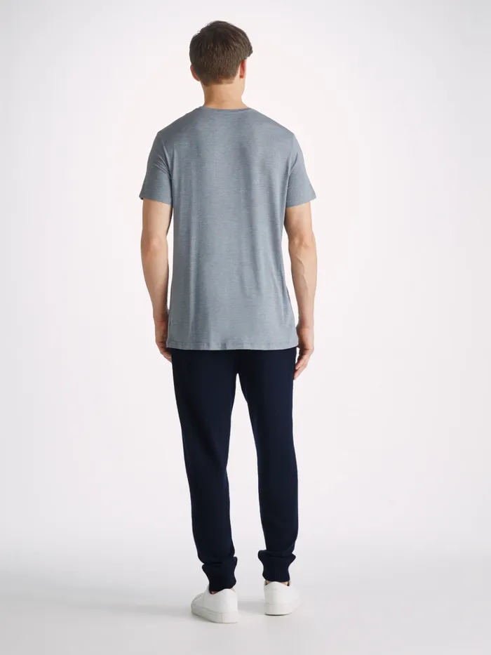 Lounge Pants Men Derek Rose Track Pants Finley Cashmere Navy