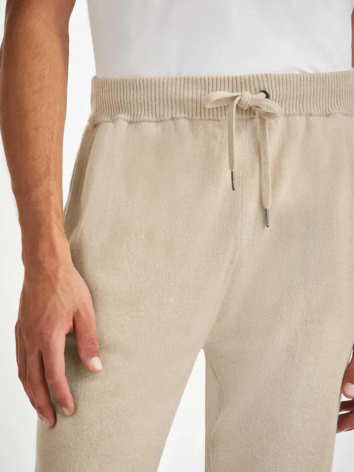 Lounge Pants Men Derek Rose Track Pants Finley Cashmere Oat