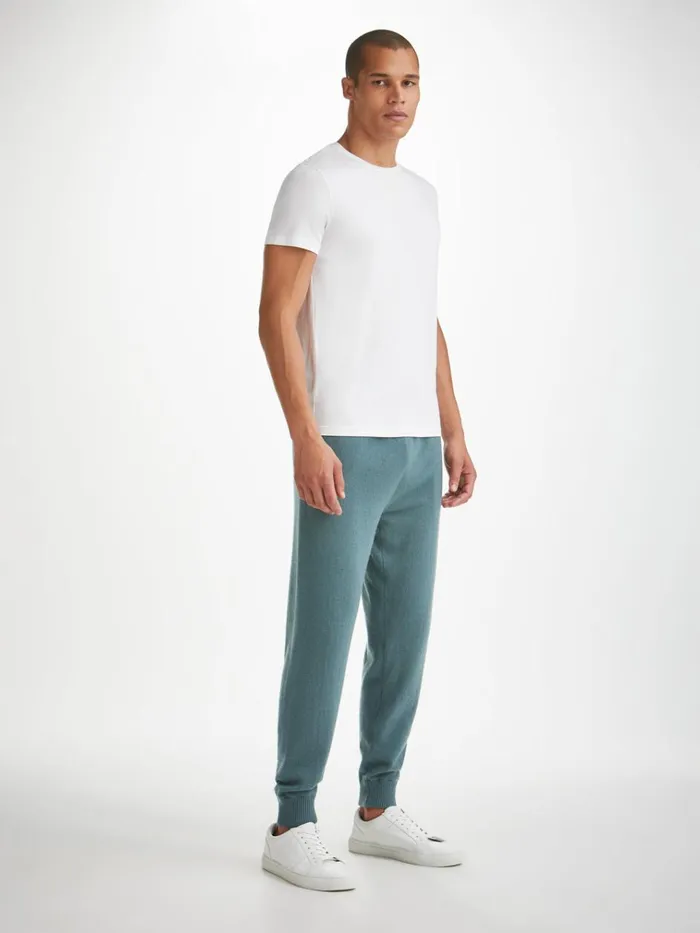 Lounge Pants Men Derek Rose Track Pants Finley Cashmere Teal