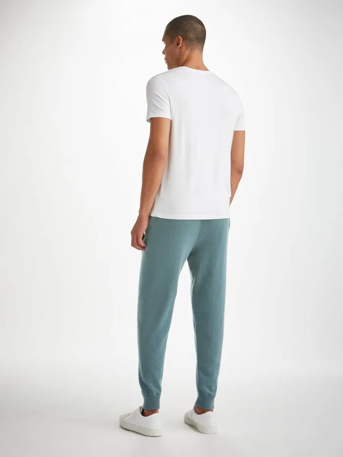 Lounge Pants Men Derek Rose Track Pants Finley Cashmere Teal