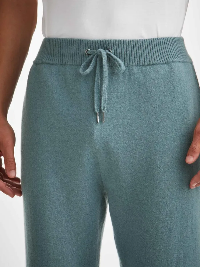 Lounge Pants Men Derek Rose Track Pants Finley Cashmere Teal
