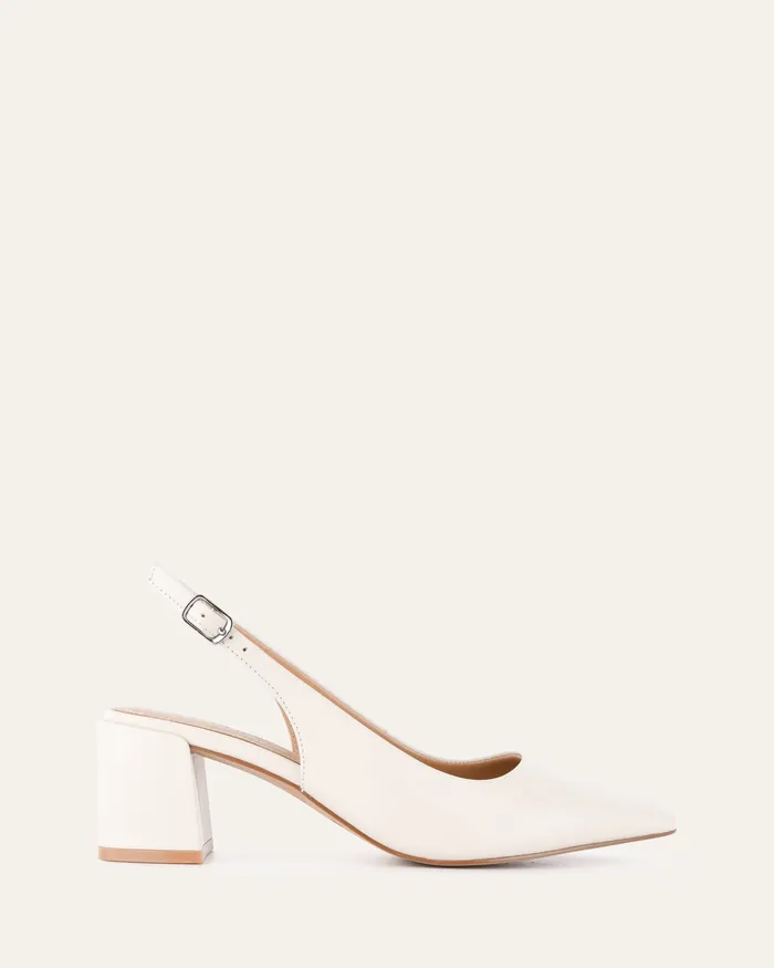 LOW HEELS Cara low heels off white leather jomercer Women