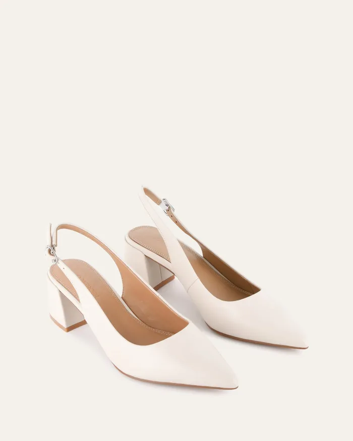 LOW HEELS Cara low heels off white leather jomercer Women LOW HEELS Cara low heels off white leather jomercer Women