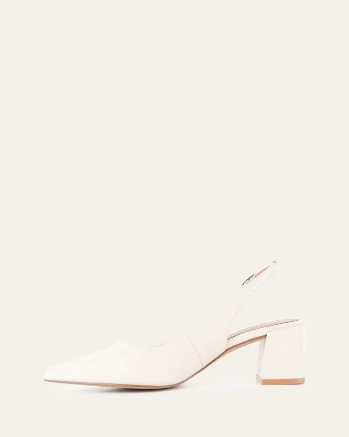LOW HEELS Cara low heels off white leather jomercer Women LOW HEELS Cara low heels off white leather jomercer Women
