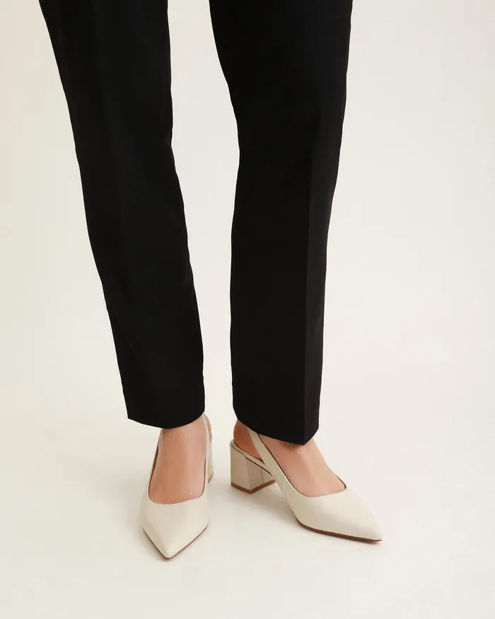 LOW HEELS Cara low heels off white leather jomercer Women LOW HEELS Cara low heels off white leather jomercer Women