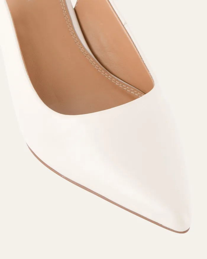 LOW HEELS Cara low heels off white leather jomercer Women LOW HEELS Cara low heels off white leather jomercer Women