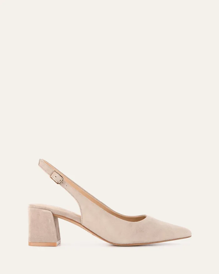 LOW HEELS jomercer Women Cara low heels mushroom suede