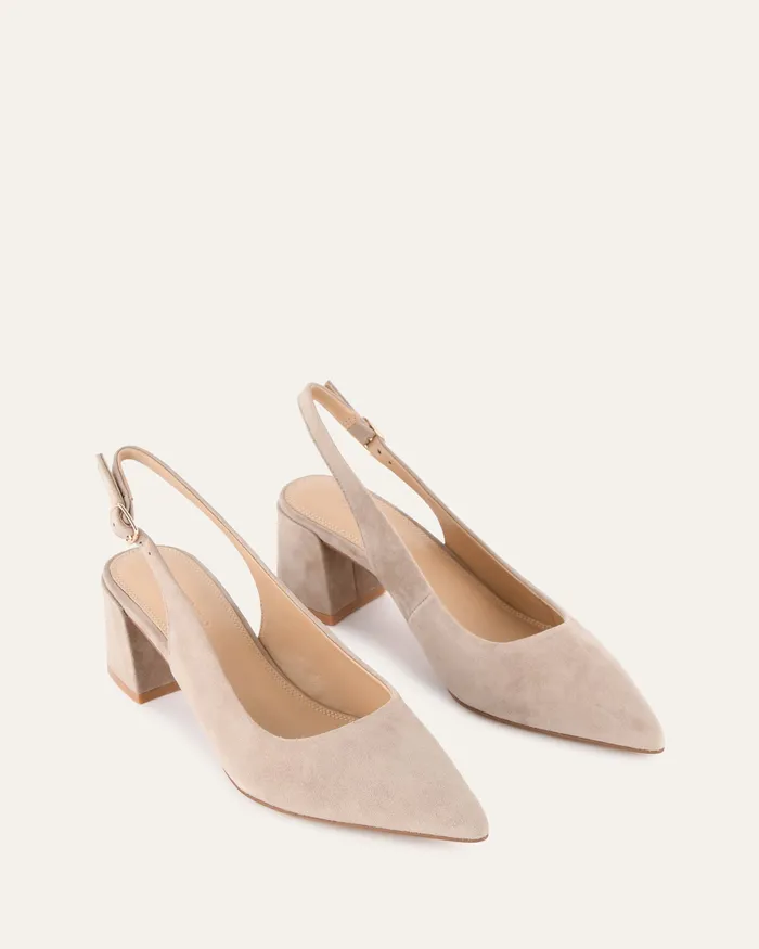 LOW HEELS jomercer Women Cara low heels mushroom suede