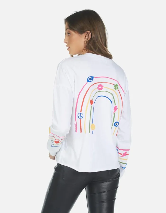 Luella Elements Rainbow White Women Lauren Moshi Long Sleeve