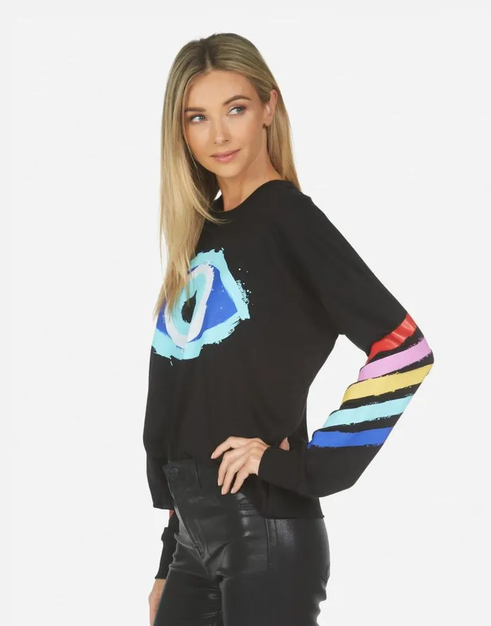 Luella Painted Evil Eye Black Women Lauren Moshi Long Sleeve