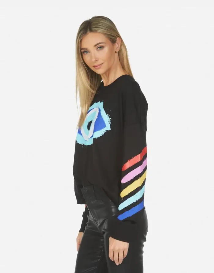 Luella Painted Evil Eye Black Women Lauren Moshi Long Sleeve