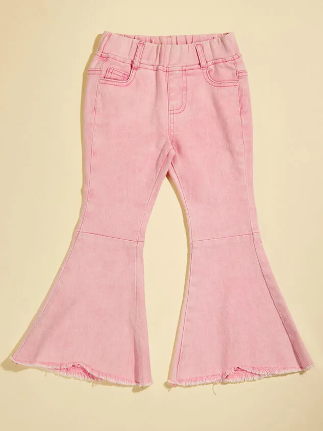 Macy Toddler Denim Flares Pink Girl Altar039d State Bottoms