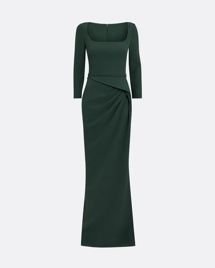 Mahir Darkest Spruce Long Dress Darkest Spruce Dresses Safiyaa Women