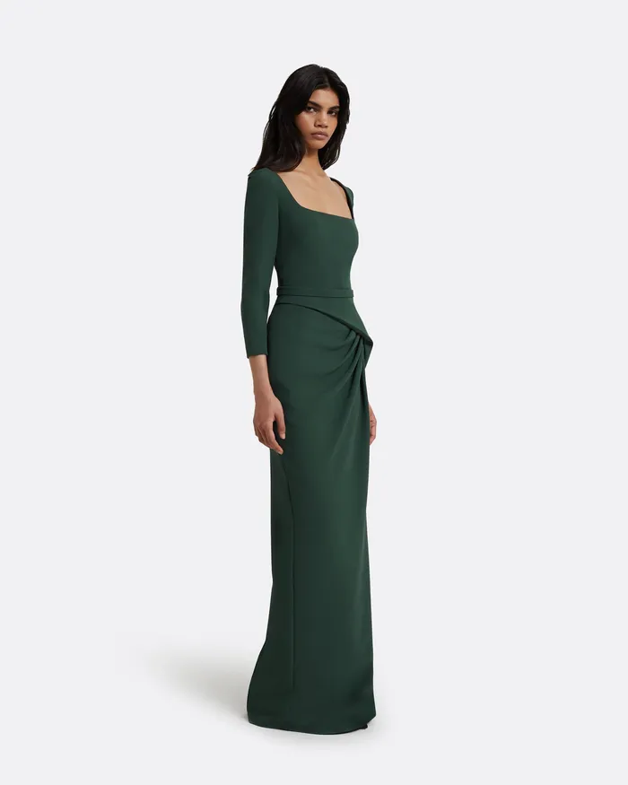 Mahir Darkest Spruce Long Dress Darkest Spruce Dresses Safiyaa Women