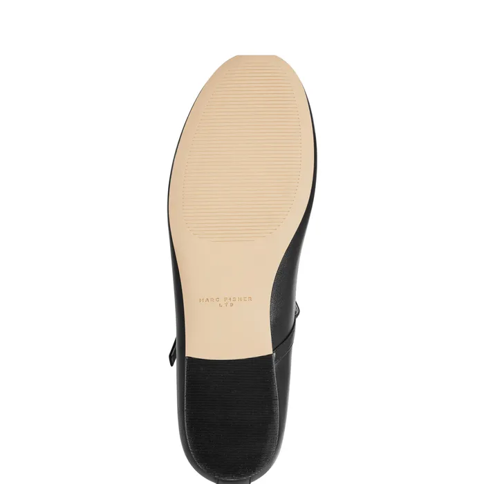 Marc Fisher Espina Ballet Flat Black Leather Women Loafers and Flats