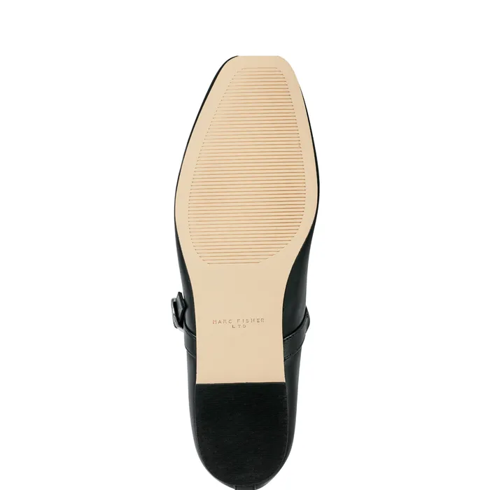 Marc Fisher Loafers and Flats Women Garissa Mary Jane Ballet Flat Black Leather