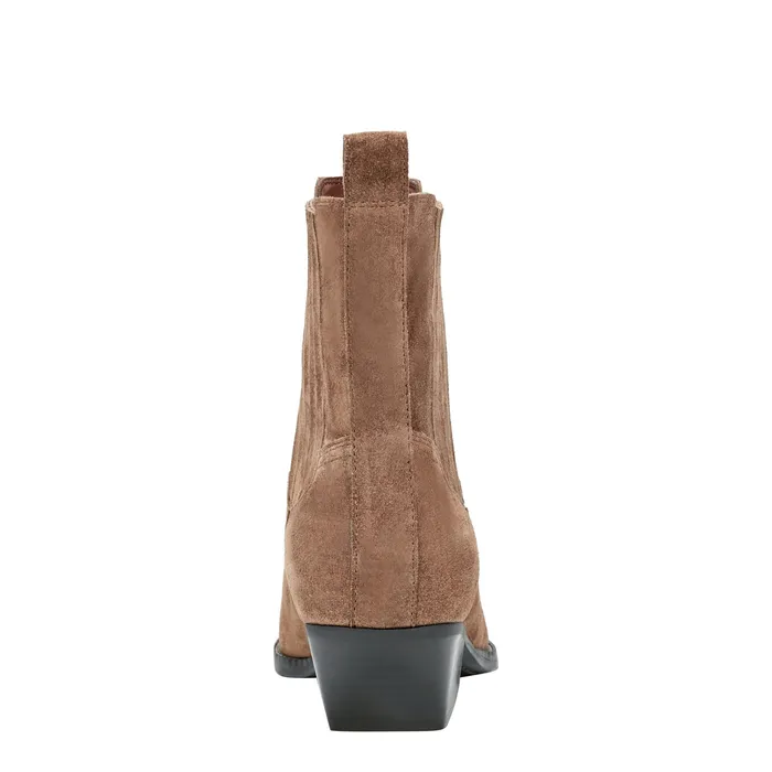 Marc Fisher Pryce Western Bootie Natural Suede Women Casual Boots