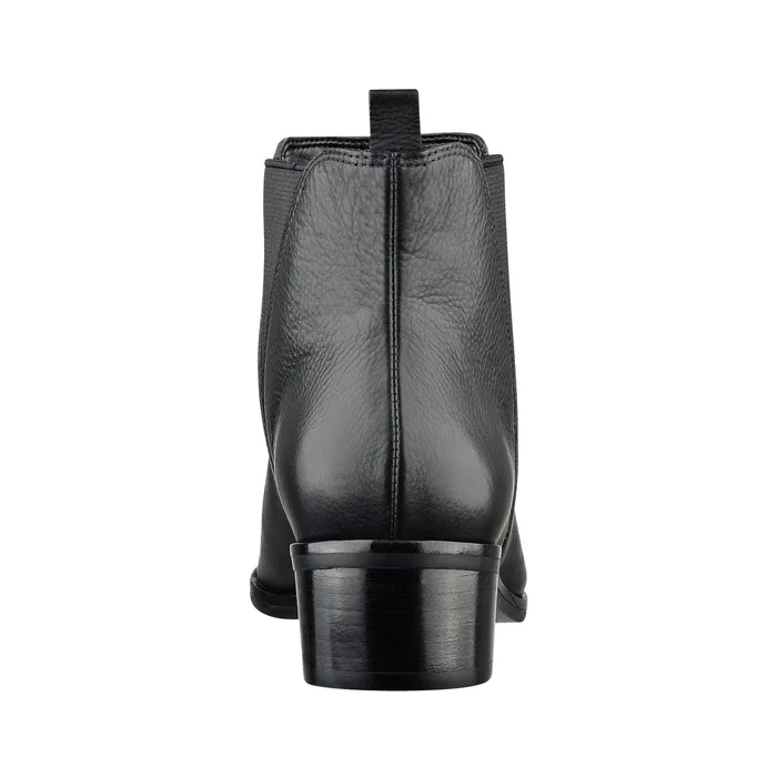 Marc Fisher Yale Pointy Toe Chelsea Bootie Black Leather Women Booties
