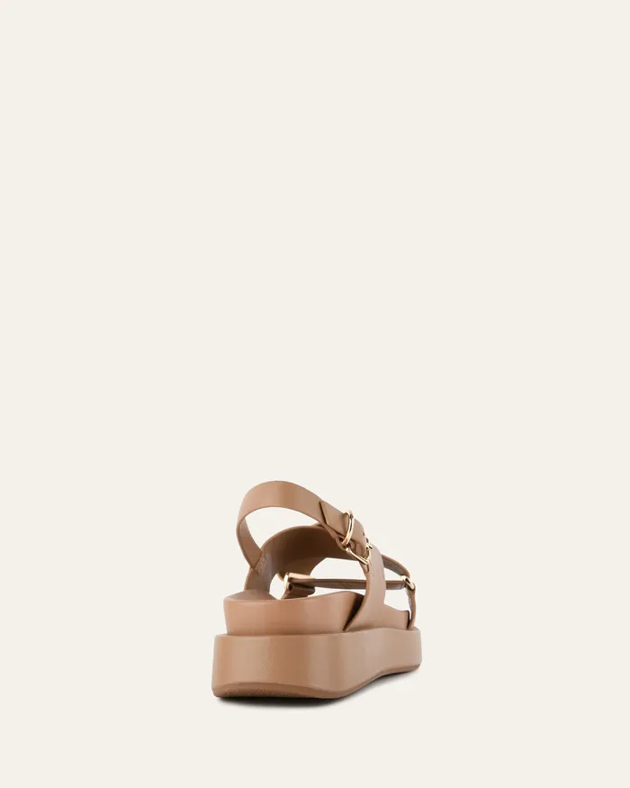 Marley flat sandals tan leather Women FLAT SANDALS jomercer Marley flat sandals tan leather Women FLAT SANDALS jomercer