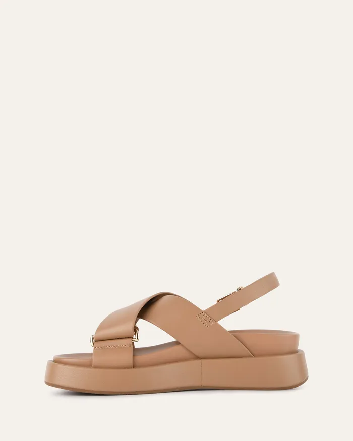 Marley flat sandals tan leather Women FLAT SANDALS jomercer Marley flat sandals tan leather Women FLAT SANDALS jomercer